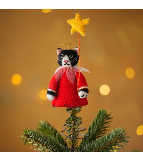 Chor Katze mit Stern - Christbaumspitze, Weihnachtsbaumspitze Sew Heart Felt Weihnachtsdekoration kaufen Weihnachtsbaum Deko ...