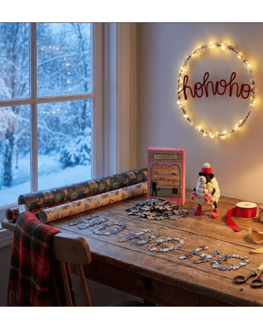 ho ho ho - Ghirlanda ponpon - Decorazioni natalizie Melanie Porter Decorazioni natalizie eleganti particolari decoro natale d...