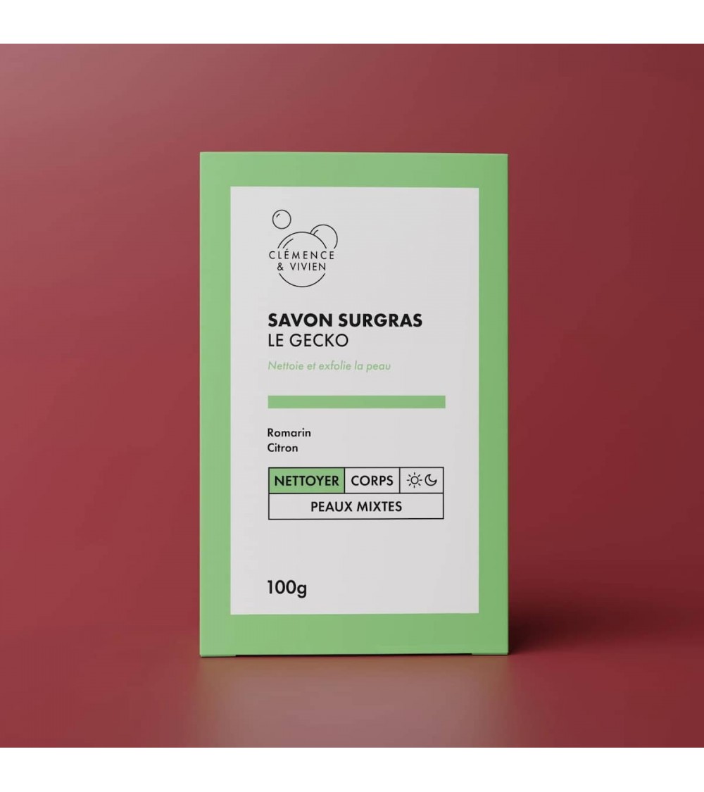 Le Gecko - Savon solide naturel Clémence et Vivien artisanal pour les mains le visage le corps savons artisanaux luxe