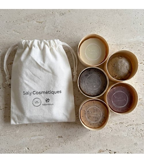 Gift box - Discover 5 Natural handmade soaps Saly Savons hand good body face luxury soap