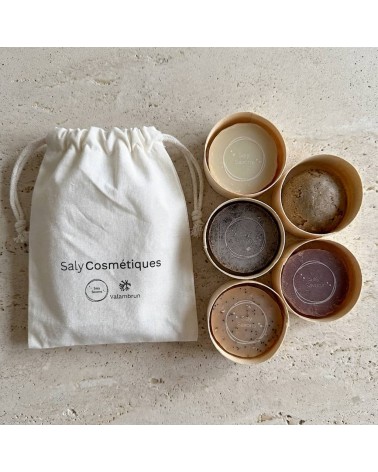 Coffret cadeau - Découverte 5 savons solides Saly Savons artisanal pour les mains le visage le corps savons artisanaux luxe