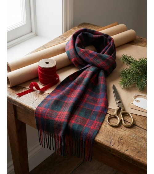 Tartan MACDONALD - écharpe en laine mérinos Bronte by Moon luxe pour femme homme Suisse Kitatori