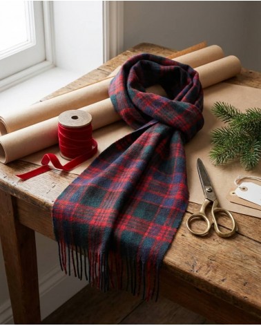 MACDONALD - Tartan Merino wool scarf Bronte by Moon scarves for women mens scarf Kitatori Switzerland