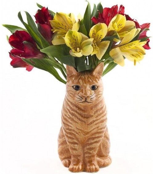 Large Flower Vase - Vincent the Ginger Cat Quail Ceramics table flower living room vase kitatori switzerland
