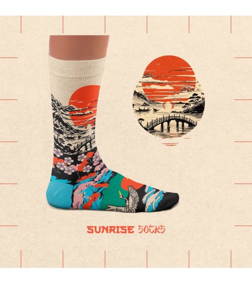 Sunrise - Calze divertenti in cotone Sock Affairs calze da uomo per donna divertenti simpatici particolari