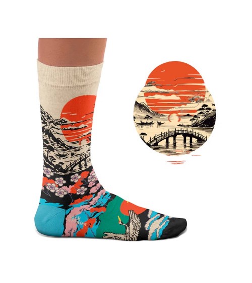 Sunrise - Calze divertenti in cotone Sock Affairs calze da uomo per donna divertenti simpatici particolari