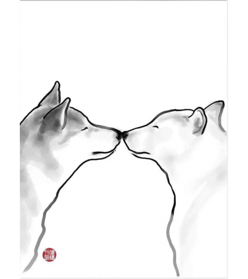 Poster - Shiba - Amore Rice&Ink decorativi per pareti