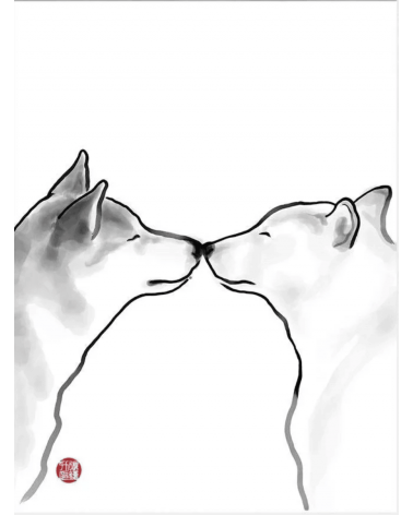 Art Print - Shiba - Love Rice&Ink office poster art prints poster shop stores wallart art poster designer