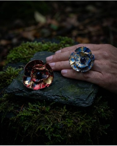 Papavero - Anello in plastica riciclata Jianhui London eleganti particolari da donna bambina