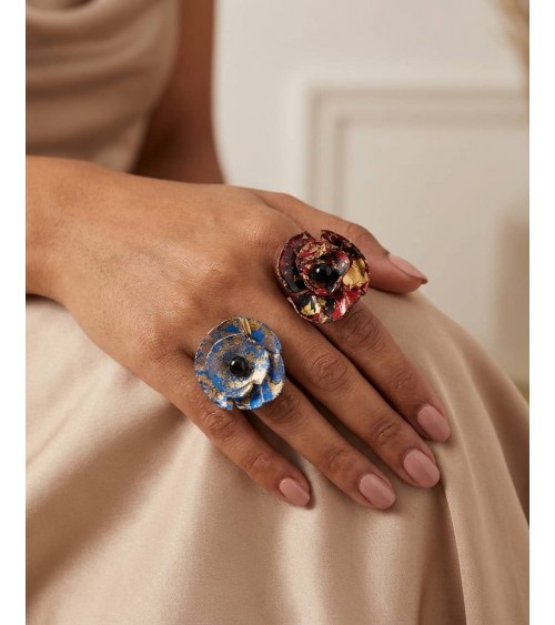 Mohnblume - Ring aus recyceltem Kunststoff Jianhui London damen frau kinder spezielle kaufen