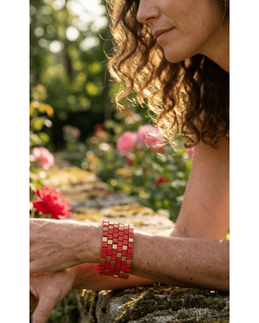 Pashmina Mosaic - Bracciale serpente con perline di legno Jianhui London eleganti particolari da donna bambina