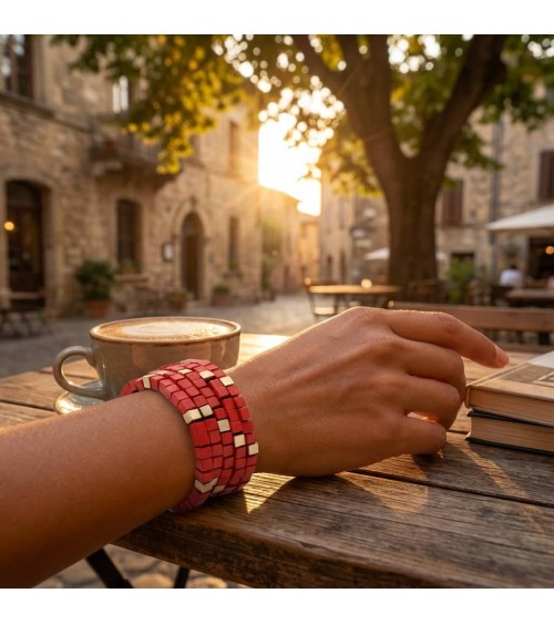 Pashmina Mosaic - Wooden Beads Snake Bracelet Jianhui London cute fashion design designer for women