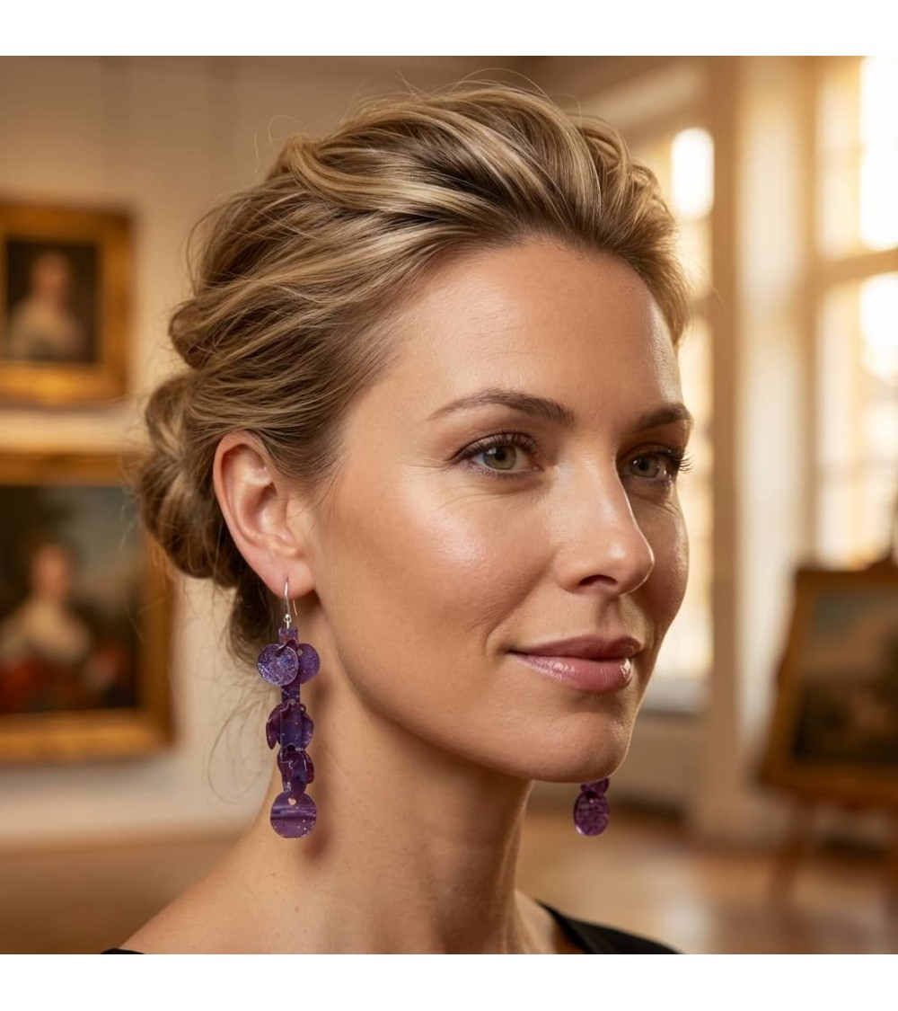 Nénuphar - Boucles d'oreilles pendantes en plastique upcyclé Jianhui London cuisinier pour le four anti chaleur