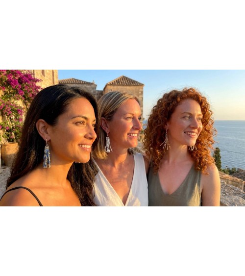 Aqua - Hängende Ohrringe aus upgecyceltem Kunststoff Jianhui London damen frau kinder spezielle kaufen