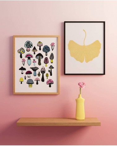 Pilze - Poster Hippstory online bestellen shop store kunstdrucke kaufen wandposter artposter kunstposter cool unique