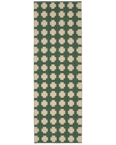 Paloma Dark Green - Tappeto in vinile intrecciato Brita Sweden passatoia tappeti da cucina lavabile in lavatrice per esterno