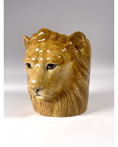 Lion - Animal Pencil pot & Flower pot Quail Ceramics pretty pen pot holder cutlery toothbrush makeup brush