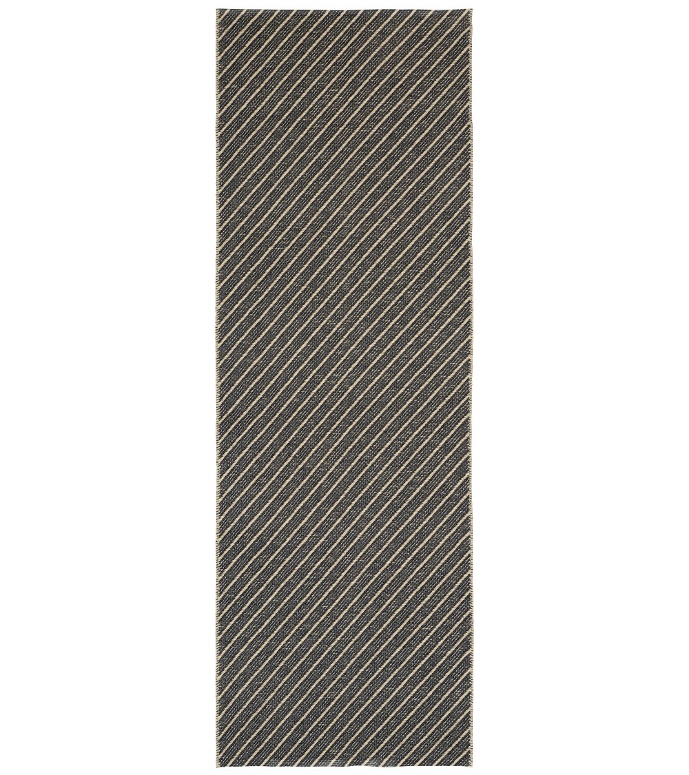 Ester Black - Tapis scandinave en vinyle tissé Brita Sweden tapis scandinave en vinyle lavable en machine de cuisine exterieu...