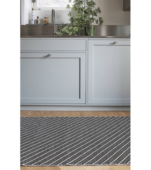 Ester Black - Scandinavian vinyl rug Brita Sweden cool vinyl rugs runner for kitchen washable outdoor rugs