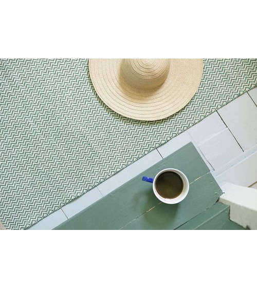 Strand Green - Tapis scandinave en vinyle tissé Brita Sweden tapis scandinave en vinyle lavable en machine de cuisine exterie...