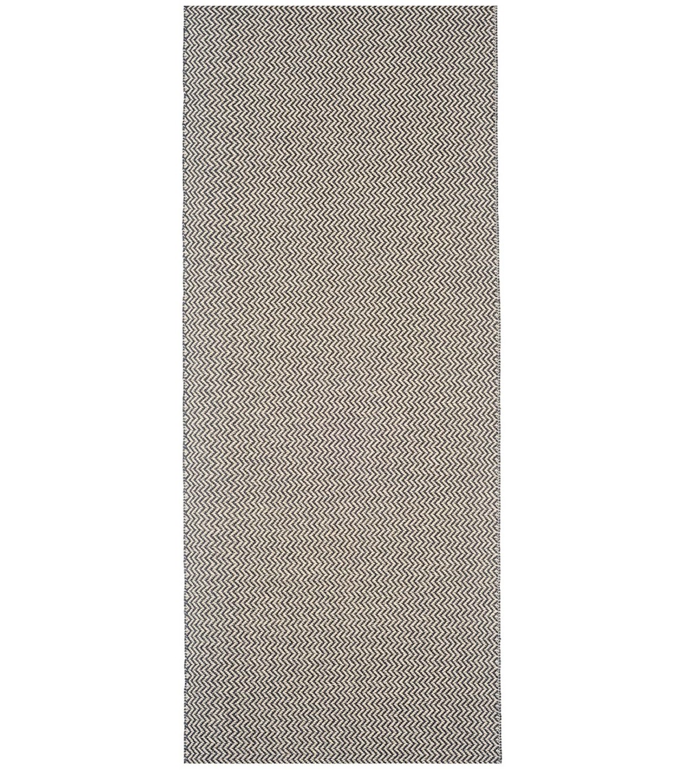 Strand Black - Tapis scandinave en vinyle tissé Brita Sweden tapis scandinave en vinyle lavable en machine de cuisine exterie...