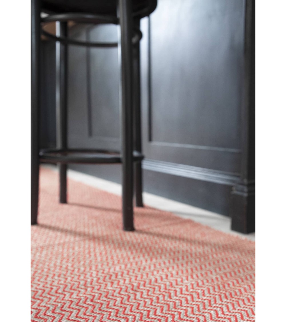 Strand Red - Tapis scandinave en vinyle tissé Brita Sweden tapis scandinave en vinyle lavable en machine de cuisine exterieur...