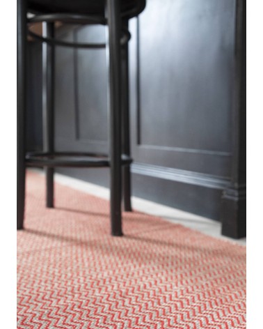 Strand Red - Tapis scandinave en vinyle tissé Brita Sweden tapis scandinave en vinyle lavable en machine de cuisine exterieur...