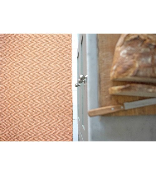 Strand Orange - Tapis scandinave en vinyle tissé Brita Sweden tapis scandinave en vinyle lavable en machine de cuisine exteri...