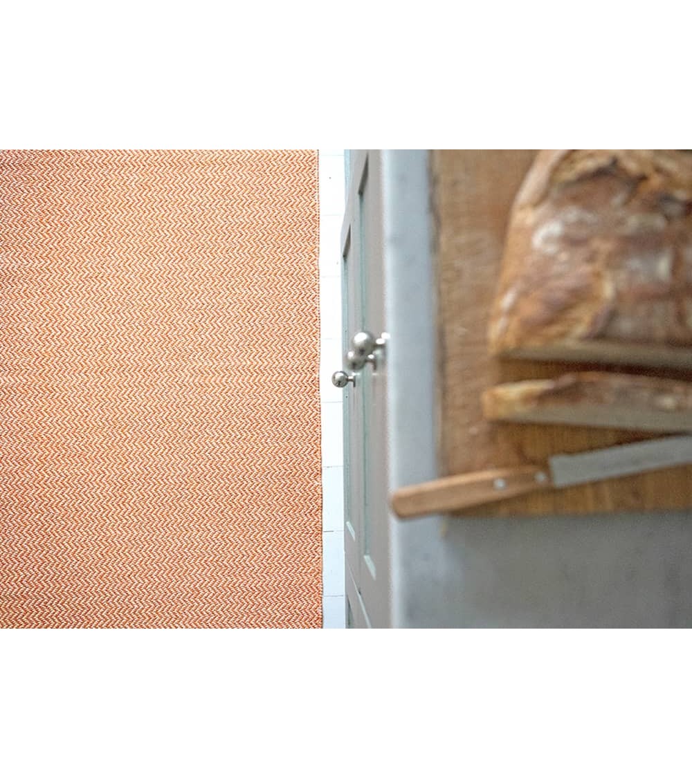 Strand Orange - Scandinavian vinyl rug Brita Sweden cool vinyl rugs runner for kitchen washable outdoor rugs