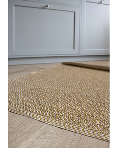 Strand Mustard - skandinavischer Vinyl Teppich Brita Sweden küchenteppich küchenläufer waschbar waschbarer outdoor teppich Te...