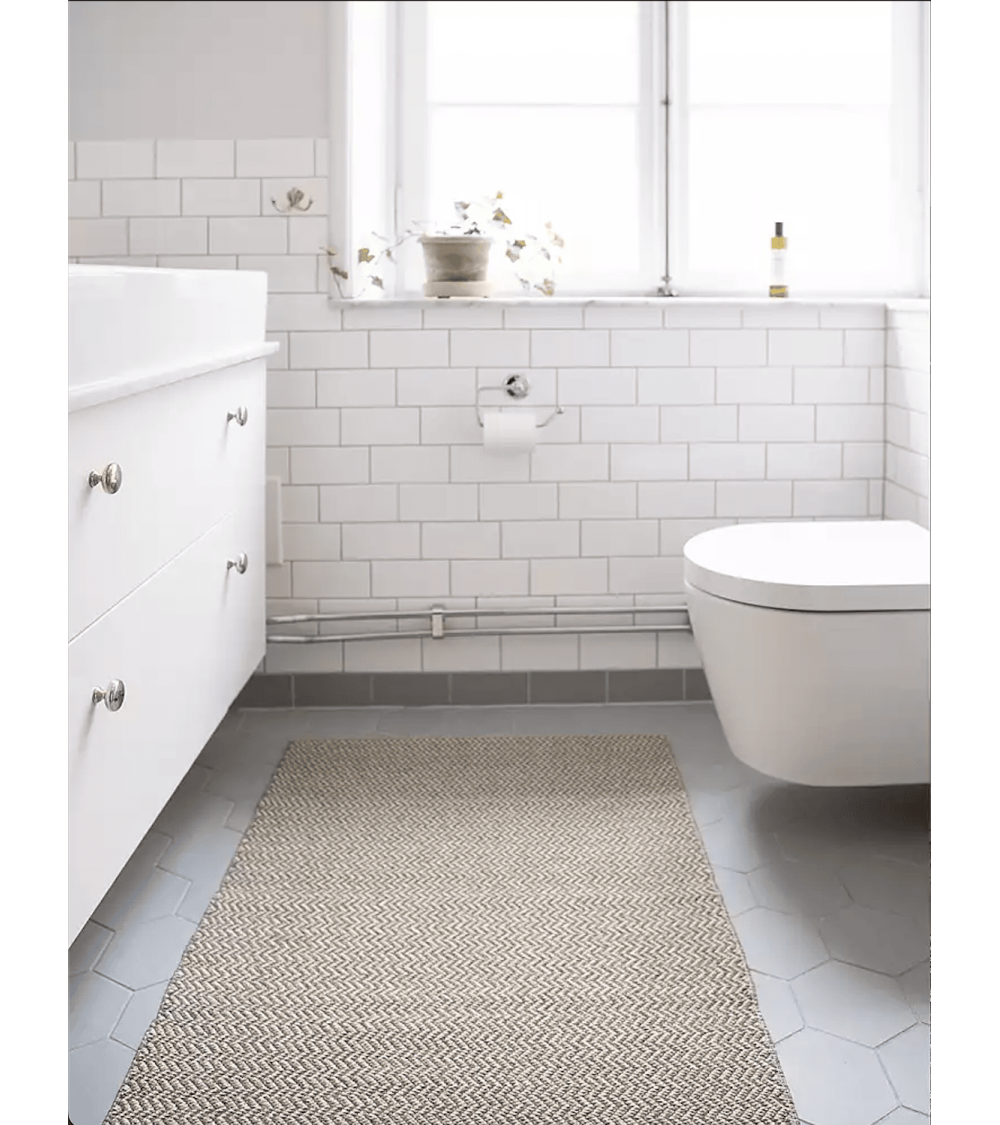 Strand Olive - skandinavischer Vinyl Teppich Brita Sweden küchenteppich küchenläufer waschbar waschbarer outdoor teppich Tepp...