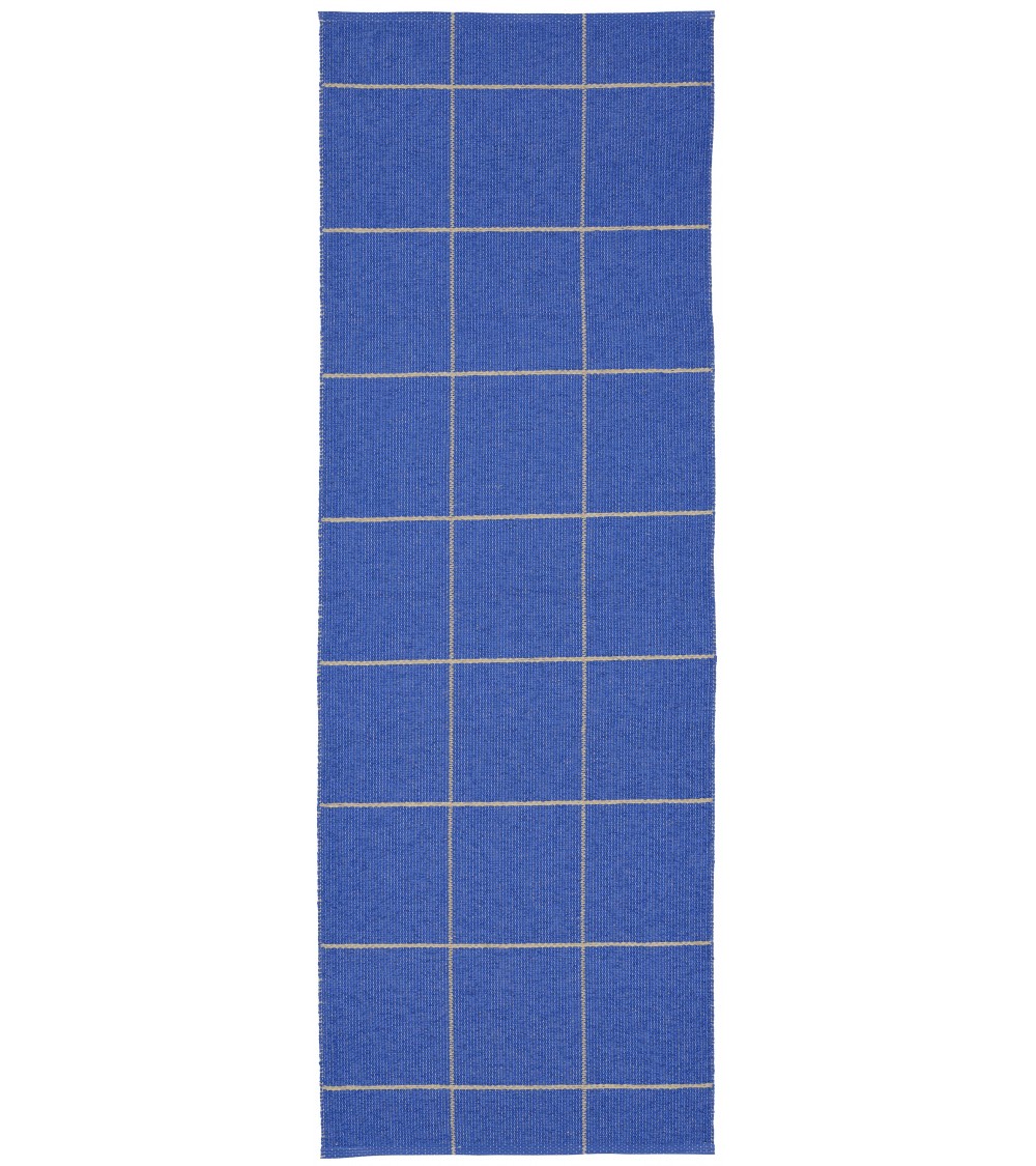 Ruth Cobalt - Scandinavian vinyl rug Brita Sweden cool vinyl rugs runner for kitchen washable outdoor rugs