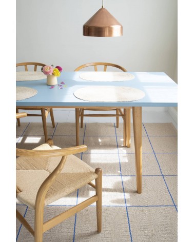 Ruth Cobalt - Scandinavian vinyl rug Brita Sweden cool vinyl rugs runner for kitchen washable outdoor rugs