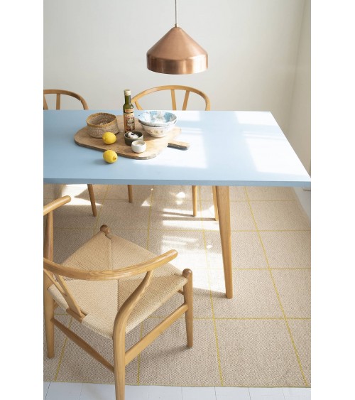 Ruth Sulphur - Tapis scandinave en vinyle tissé Brita Sweden tapis scandinave en vinyle lavable en machine de cuisine exterie...