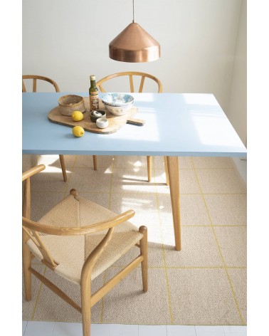 Ruth Sulphur - Tapis scandinave en vinyle tissé Brita Sweden tapis scandinave en vinyle lavable en machine de cuisine exterie...