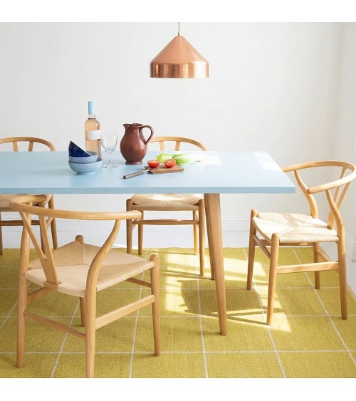 Ruth Sulphur - Tapis scandinave en vinyle tissé Brita Sweden tapis scandinave en vinyle lavable en machine de cuisine exterie...