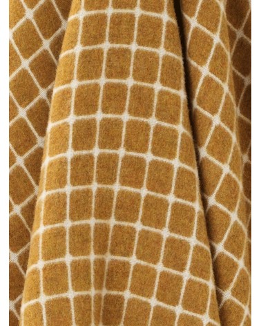 Plaid canapé ATHENS Gold - Couverture en laine mérinos Bronte by Moon un plaid cocooning couverture chaude douce plaide lit