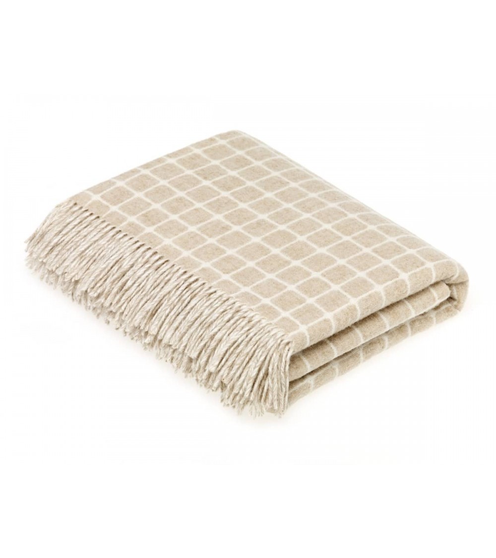 ATHENS Beige sofa throw - Merino wool blanket Bronte by Moon warm cozy soft sofa throw blanket picnic throws and blankets