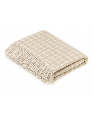 ATHENS Beige sofa throw - Merino wool blanket Bronte by Moon warm cozy soft sofa throw blanket picnic throws and blankets