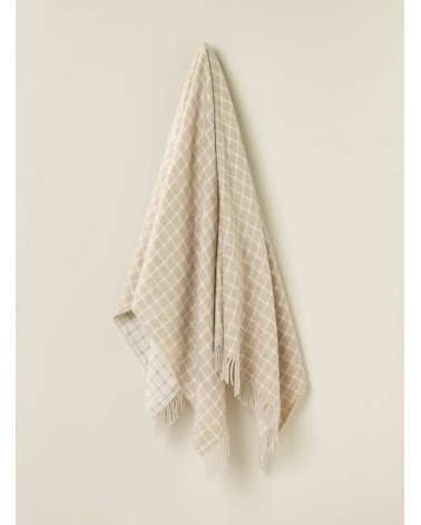 Kuscheldecke ATHENS Beige - Wolldecke, Merino Decke Bronte by Moon Schafwolldecke warme Woll Decken Sofa wohndecke kaufen