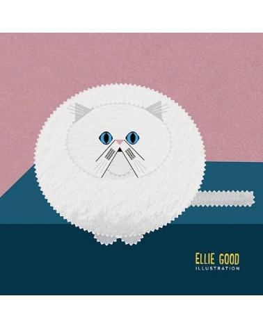 Gatto persiano - Biglietto di auguri Ellie Good illustration spiritoso auguri buon compleanno matrimonio di nascita bimbo di ...