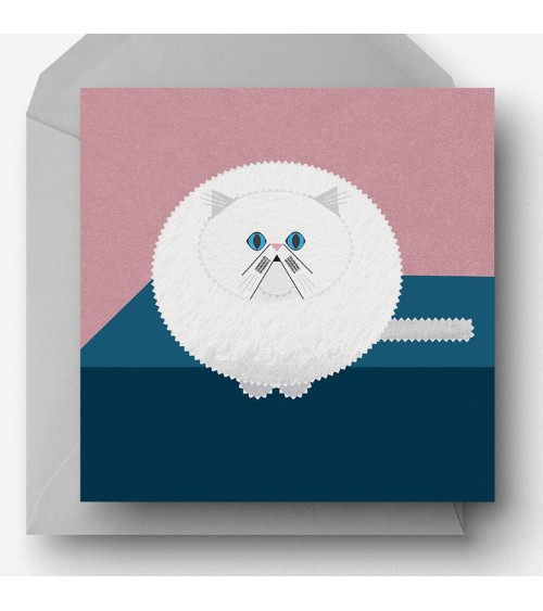 Gatto persiano - Biglietto di auguri Ellie Good illustration spiritoso auguri buon compleanno matrimonio di nascita bimbo di ...