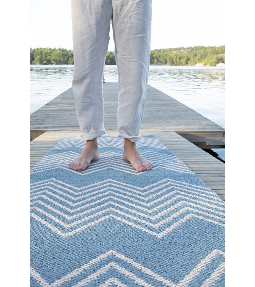 MINI Blue - skandinavischer Vinyl Teppich Brita Sweden küchenteppich küchenläufer waschbar waschbarer outdoor teppich Teppich...