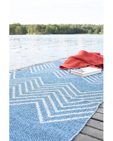 MINI Blue - Scandinavian vinyl rug Brita Sweden cool vinyl rugs runner for kitchen washable outdoor rugs