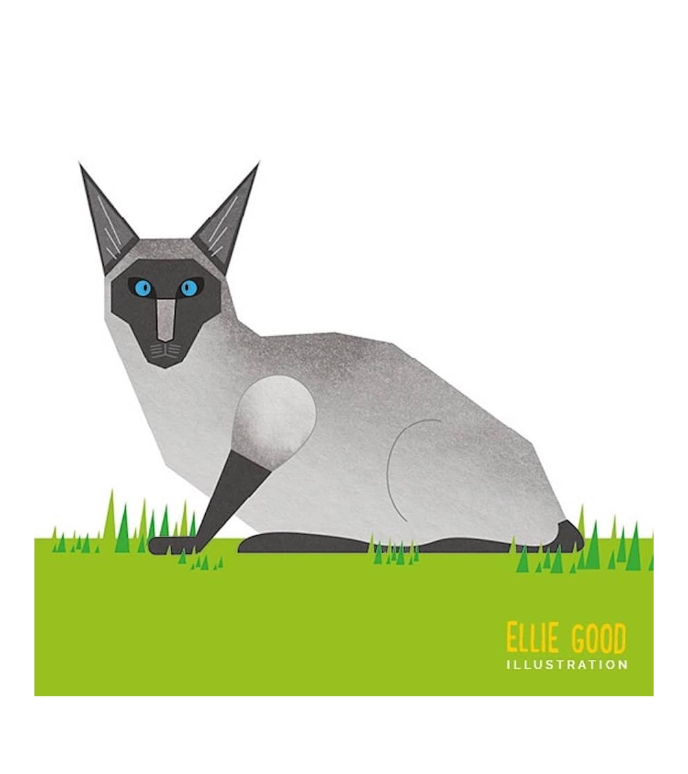 Siam Katze - Grusskarte Ellie Good illustration glückwunschkarte zur hochzeit geburt zum geburtstag kaufen
