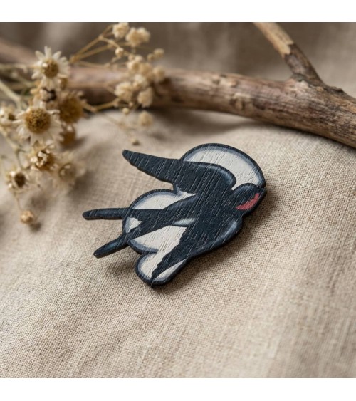 Brosche - Schwalbe Su Owen Anstecknadel Ansteckpins pins anstecknadeln kaufen