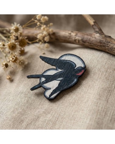 Brosche - Schwalbe Su Owen Anstecknadel Ansteckpins pins anstecknadeln kaufen