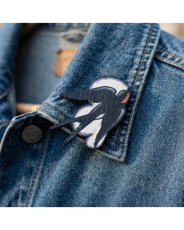 Brosche - Schwalbe Su Owen Anstecknadel Ansteckpins pins anstecknadeln kaufen