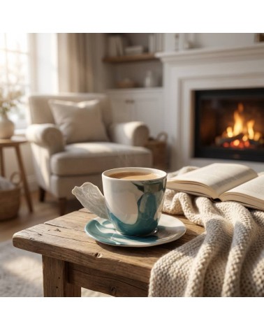 Porzellan Kaffeetasse - Vapor Blau Maison Dejardin kaffeetassen teetasse grosse lustige schöne kaufen