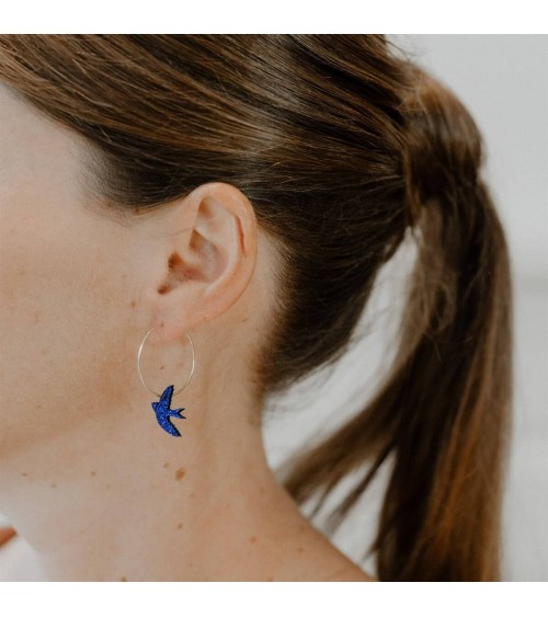 Schwalben – Glitzernde Creolen Les Petites Hirondelles damen frau kinder spezielle kaufen